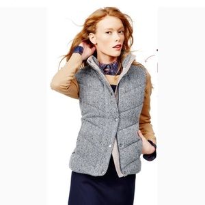Gap Herringbone Puffer Vest - tweed